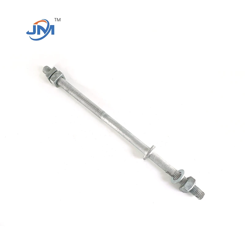 Hot Dip Galvanizing Single And Double Upset Spool Bolt